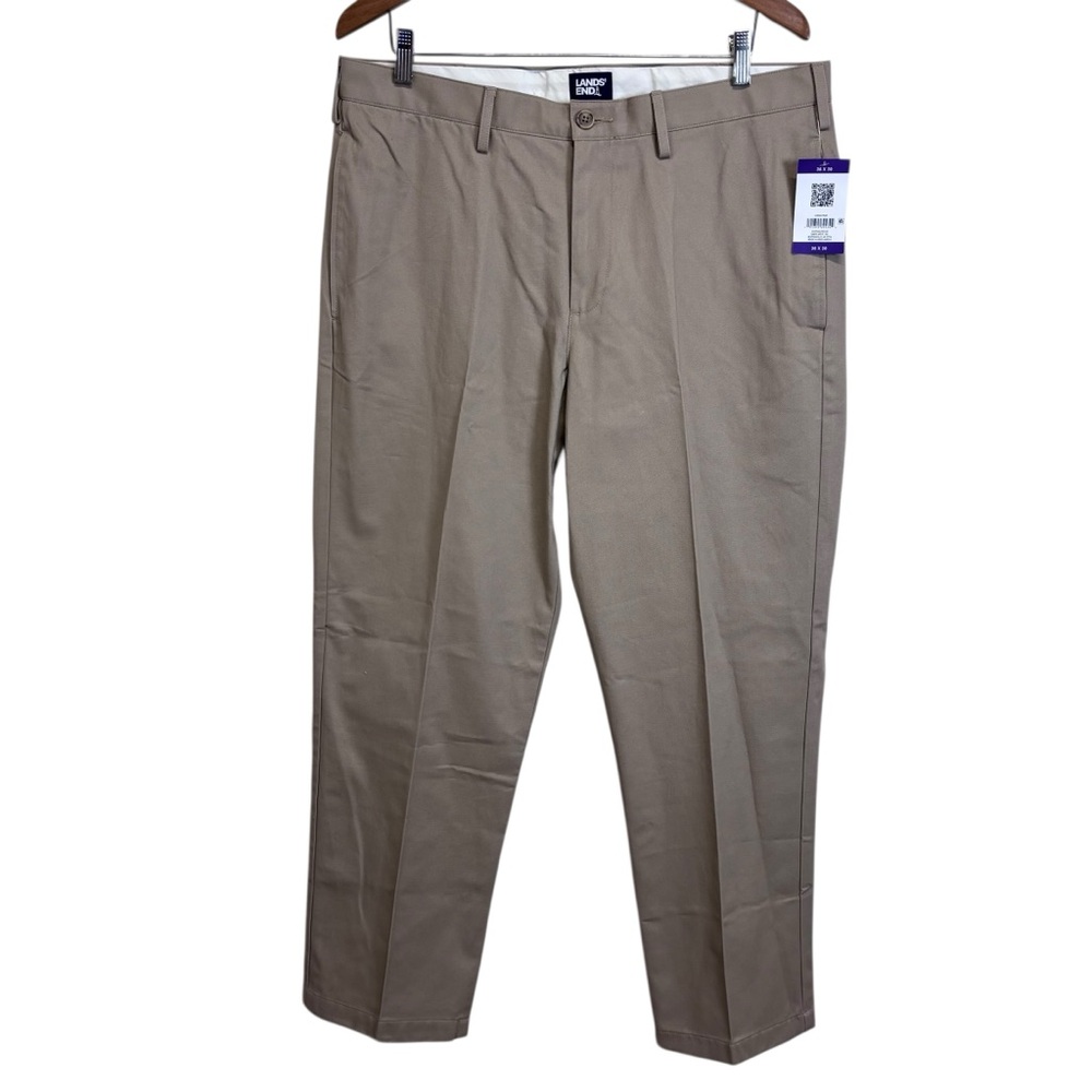 Lands' End Men’s Straight-Leg Chinos - Light Khaki